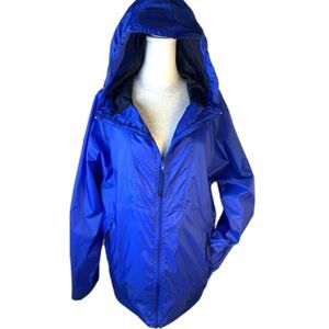 REI Rain Jack & Pants Lite Wt/Waterproof Men Sz M Royal Blue 2 Packable Pouches